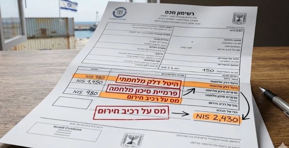 דרישה דחופה למכס: החרגת היטלי הדלק ה״מלחמתיים״ מבסיס חישוב המס